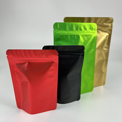 O k Resealable do produto comestível ensaca o empacotamento plástico do chá de Matte Stand Up Aluminum Foil