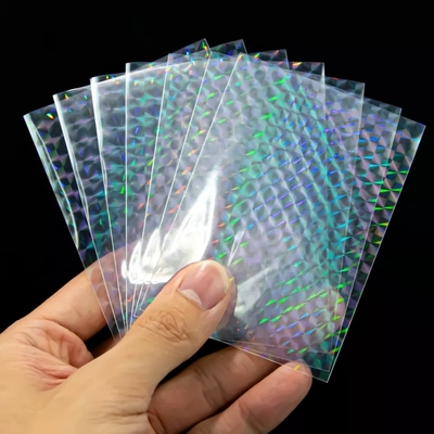 Jogo de tabuleiro PP plástico macio capas de cartão arco-íris transparente laser transparente fosco