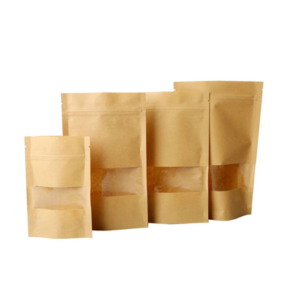 3,5&quot; X 5,5&quot; levantam-se os sacos dos malotes, sacos de papel de Kraft com janela