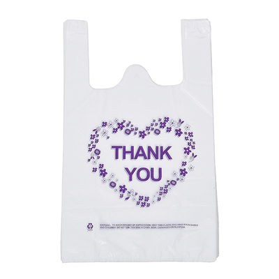 1.2mils agradecem-lhe camisa Carry Out Bags de T, sacos de mantimento plásticos biodegradáveis de 100%