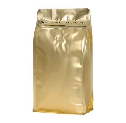 A parte inferior lisa do saco reusável da folha de alumínio para feijões de café deslocou a impressão