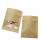 Brown/saco branco do k do papel de embalagem com empacotamento da joia do brinco do alimento da janela
