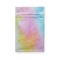 O saco marmoreando do fecho de correr de Mylar do teste padrão do arco-íris lustroso Reclose horizontalmente para o cosmético da joia