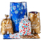 Papai Noel de Natal para crianças Saco plástico com cordão Biscoitos Doces Brinquedos Embalagem