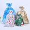 Brindes de festa de Natal com cordão de plástico para presente Sacos para guloseimas e guloseimas