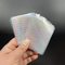 Capas de cartão holográficas transparentes de 66 mm x 98 mm, protetor de suporte de cartão à prova d'água