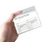 Protetor Resealable do cartão do registro da vacinação do CDC do fecho de correr 4 x 3 polegadas