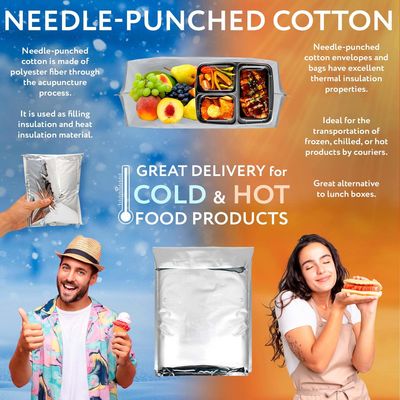 Reciclagem de papel metálico de alumínio quente-frio termo-isolado de borbulha refrigerador Mailers envelope