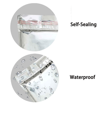 Envelopes de transporte isolados em prata Bolsas de papel metálico isolado auto-selado Bolsas térmicas isoladas