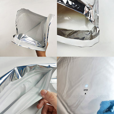 Sacos isolados de papel de alumínio de prata Navio de pequeno porte Produtos sensíveis à temperatura Envelopes metalizados isolados para o frio